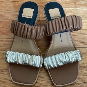 Dolce Vita Bronze espadrille Sandals 70mm